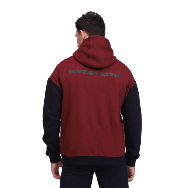 Sweat-shirt de sport élégant avec poche kangourou à demi-fermeture éclair pour hommes