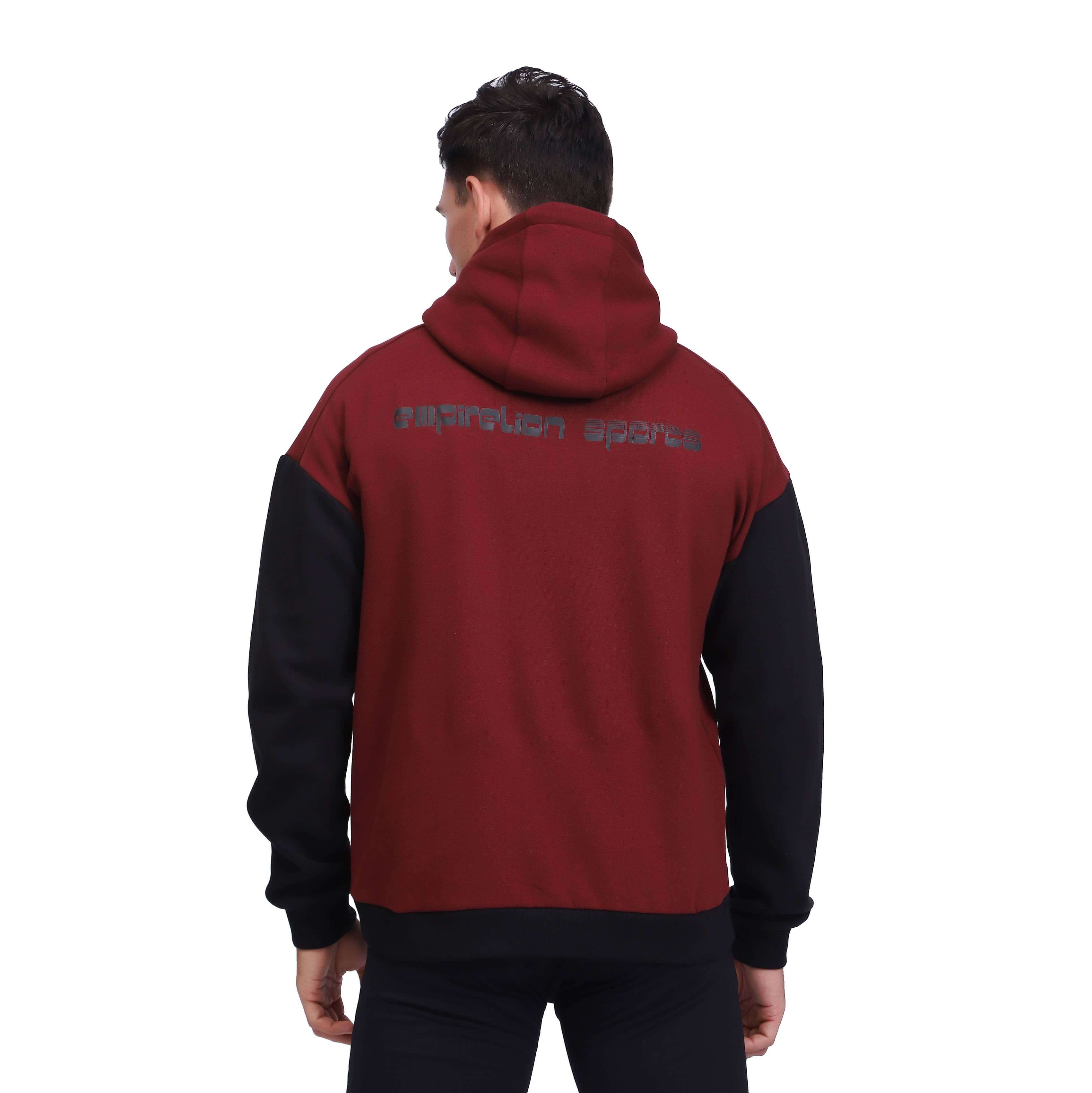 Sweat-shirt de sport élégant avec poche kangourou à demi-fermeture éclair pour hommes