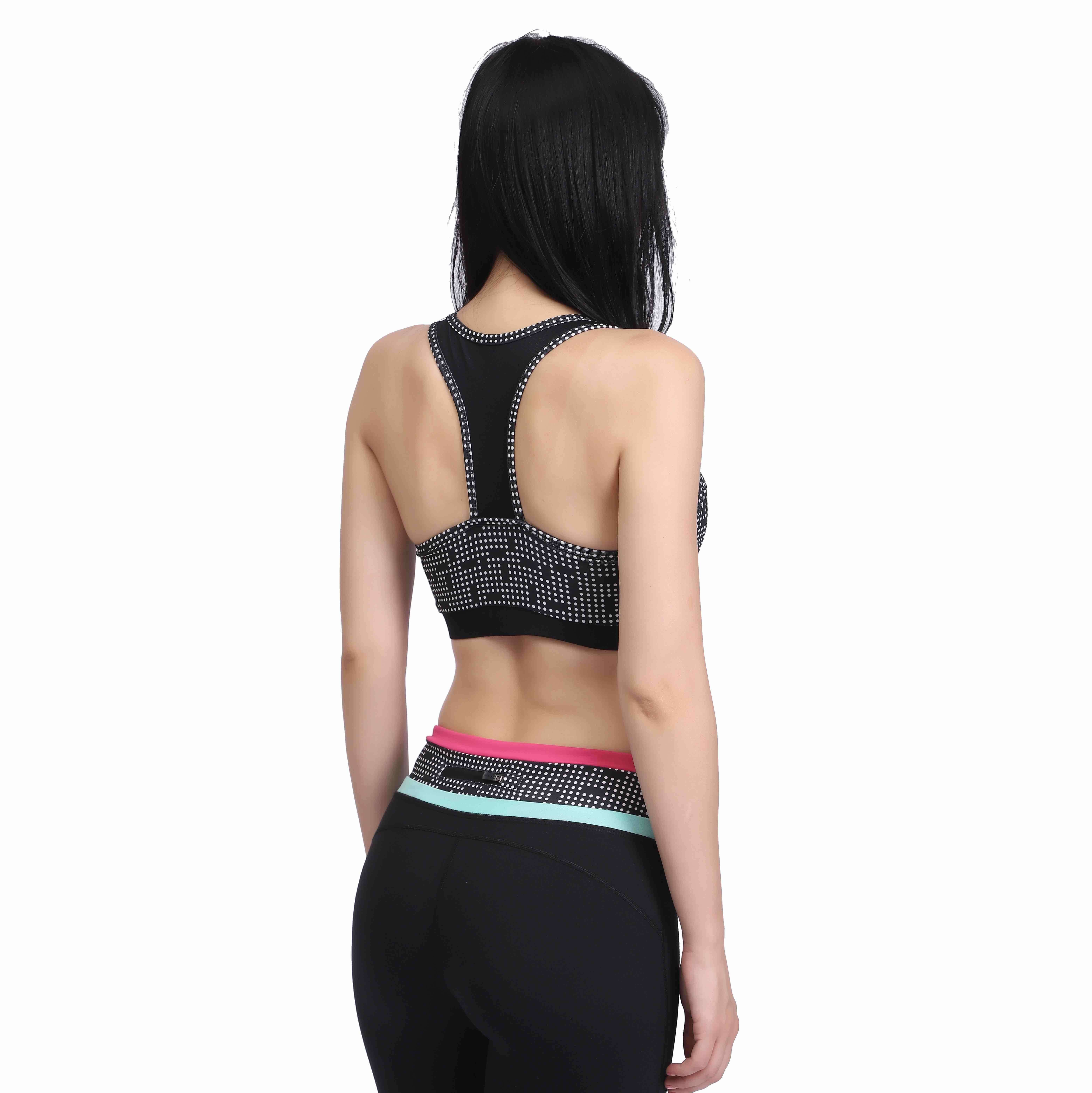 Femmes Raceback Dots Imprimez un soutien-gorge de gym