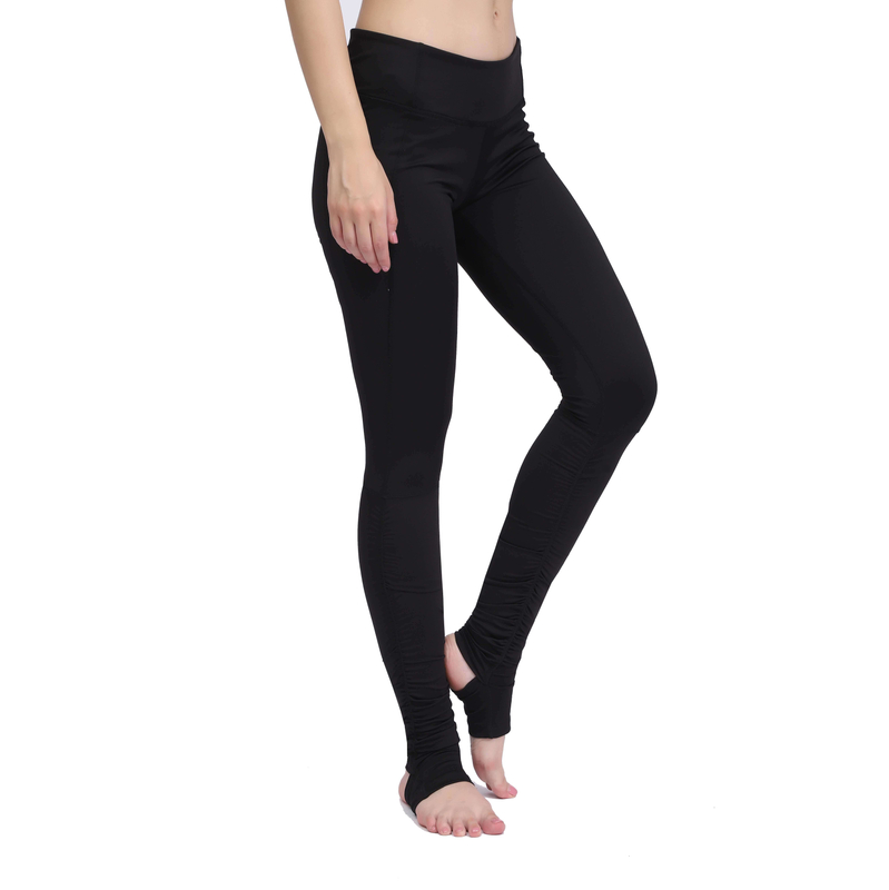 Pantalons de yoga longs pour femmes Leggings de sport avec gousset à l&#39;entrejambe Collants de course Pantalons de fitness extensibles taille haute