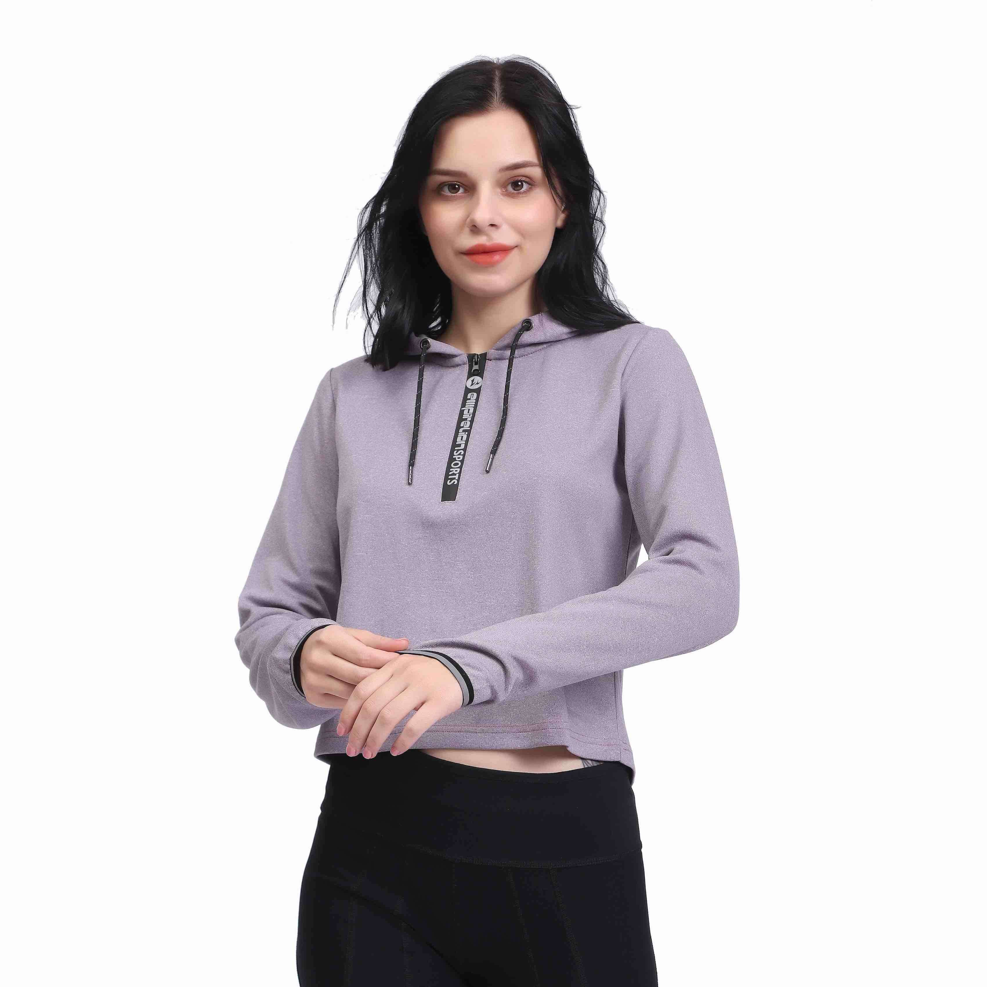 Sweat-shirt à capuche à manches longues pour femmes