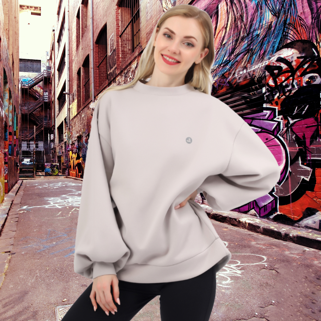Femmes surdimensionnées surdimensionnées sur les sweat-shirts Batwing Hollow Out Back Pullover Tops d'épaule