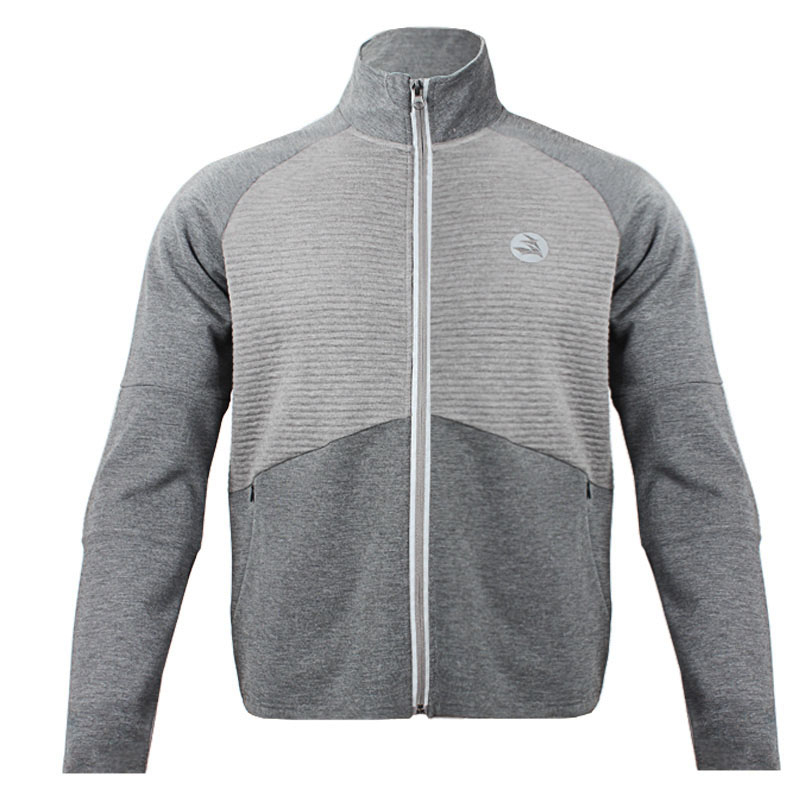 Hommes Légers Gris Sports Casual Tops Full Zip Manches Longues Vestes Courtes