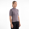 Maillot de cyclisme à manches courtes et bordure scellée pour femme