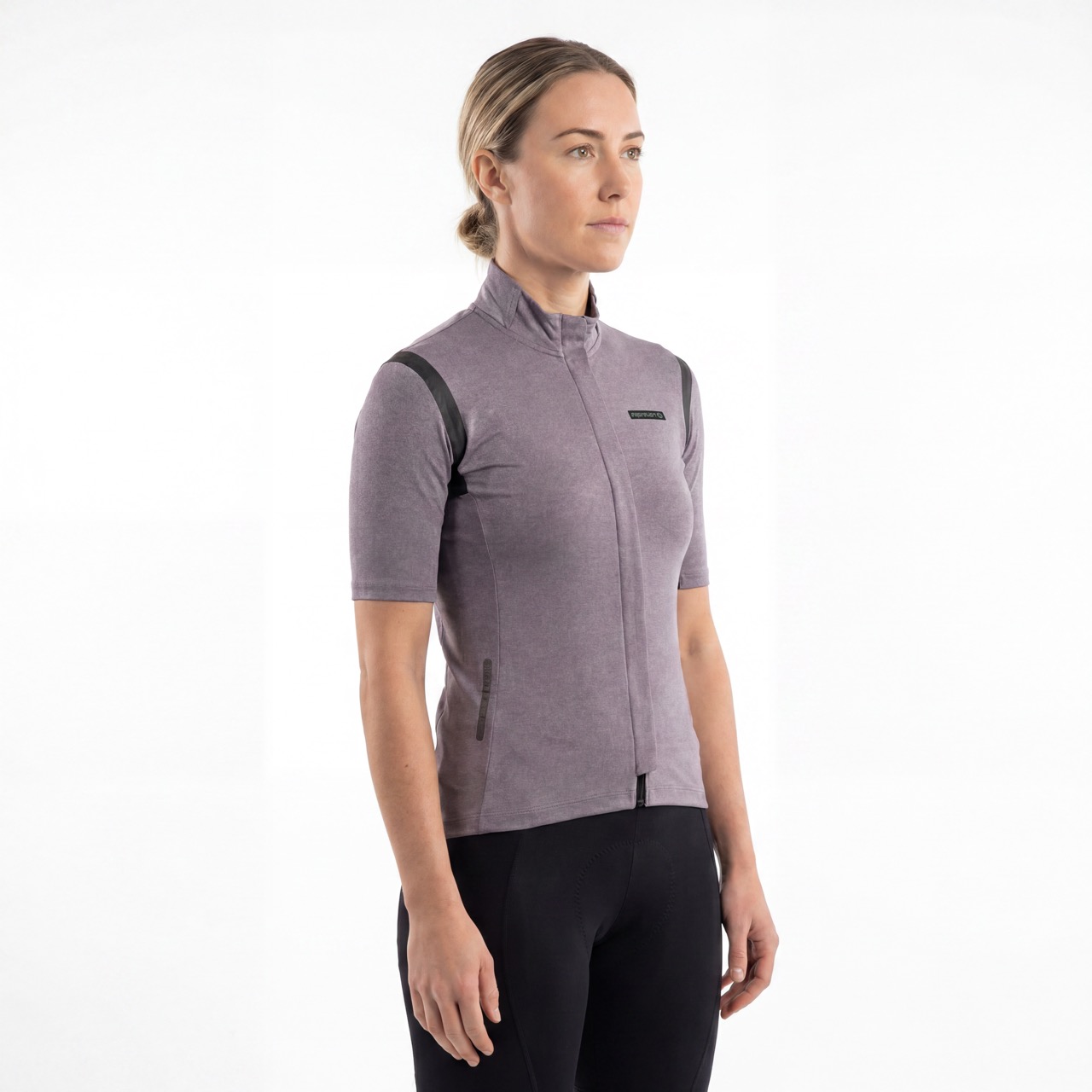 Maillot de cyclisme à manches courtes et bordure scellée pour femme