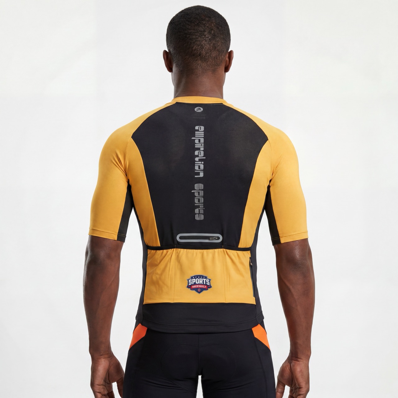 Maillot de cyclisme Raglan à manches courtes Color Block réfléchissant avec poche scellée