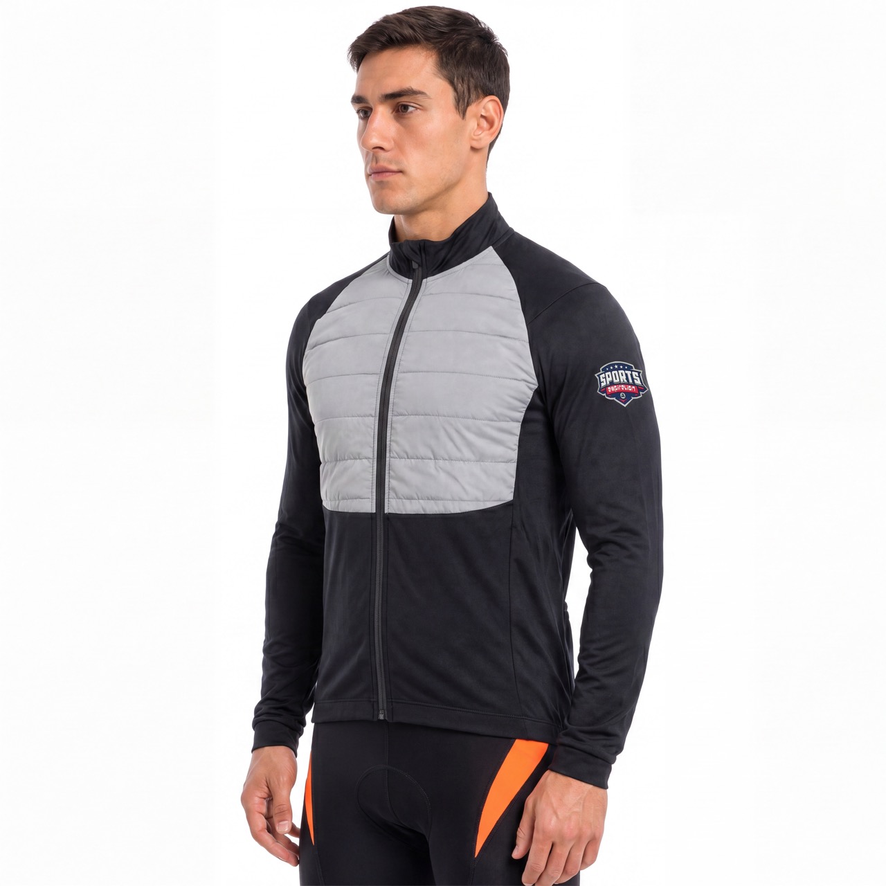 Veste de cyclisme rembourrée réfléchissante pour hommes