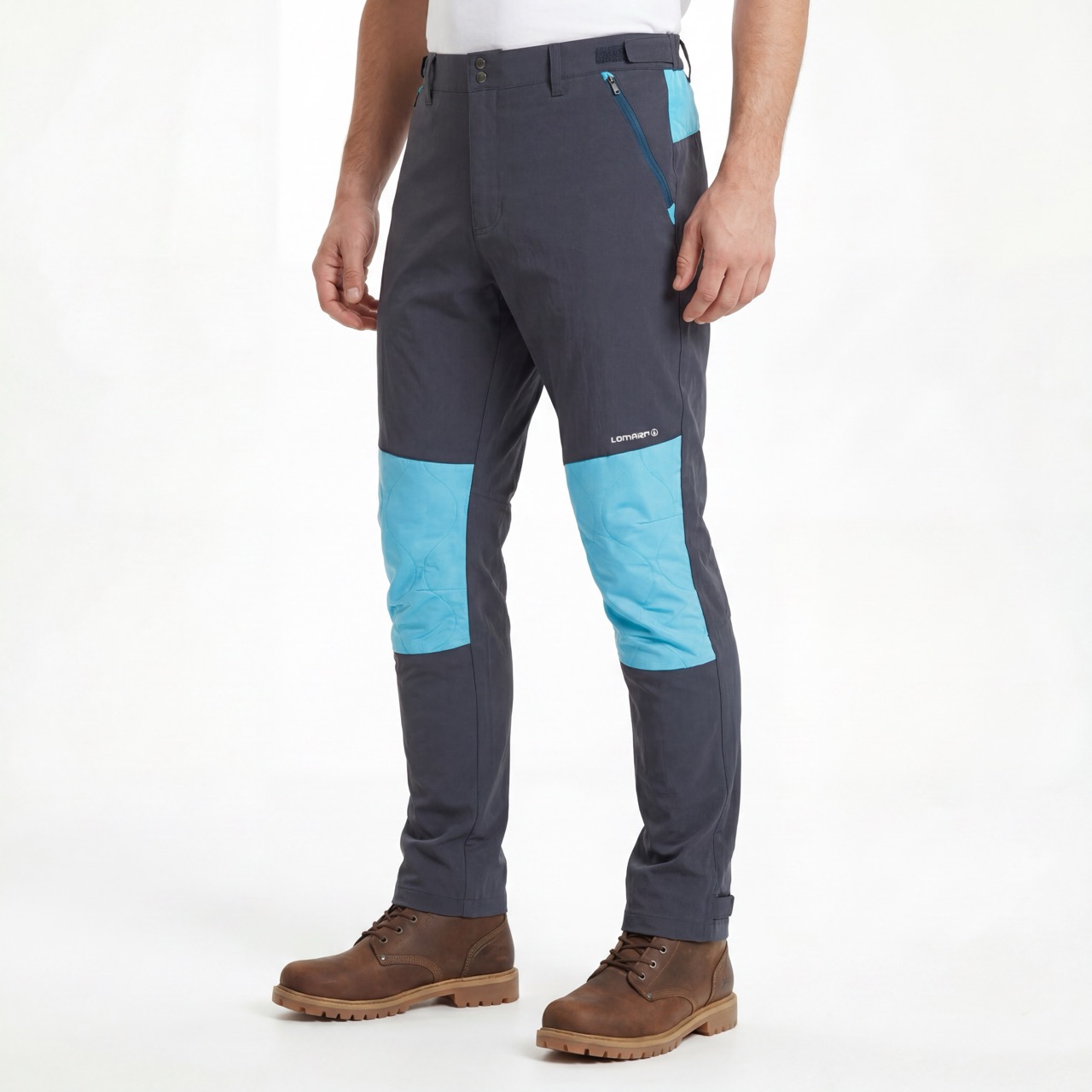Pantalons chauds aux genoux pour hommes Pantalons de trekking à blocs de couleurs