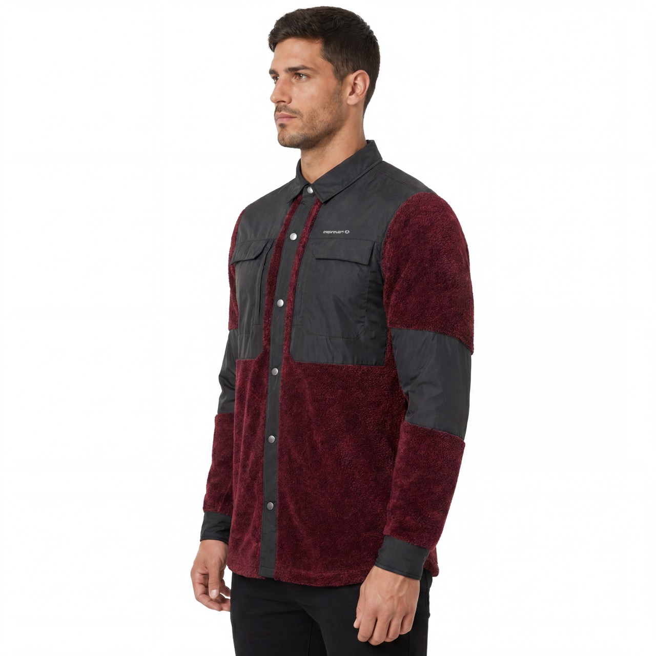 Chemises polaires coupe-vent Shaggy Fuzzy Melange pour hommes, randonnée, Camping