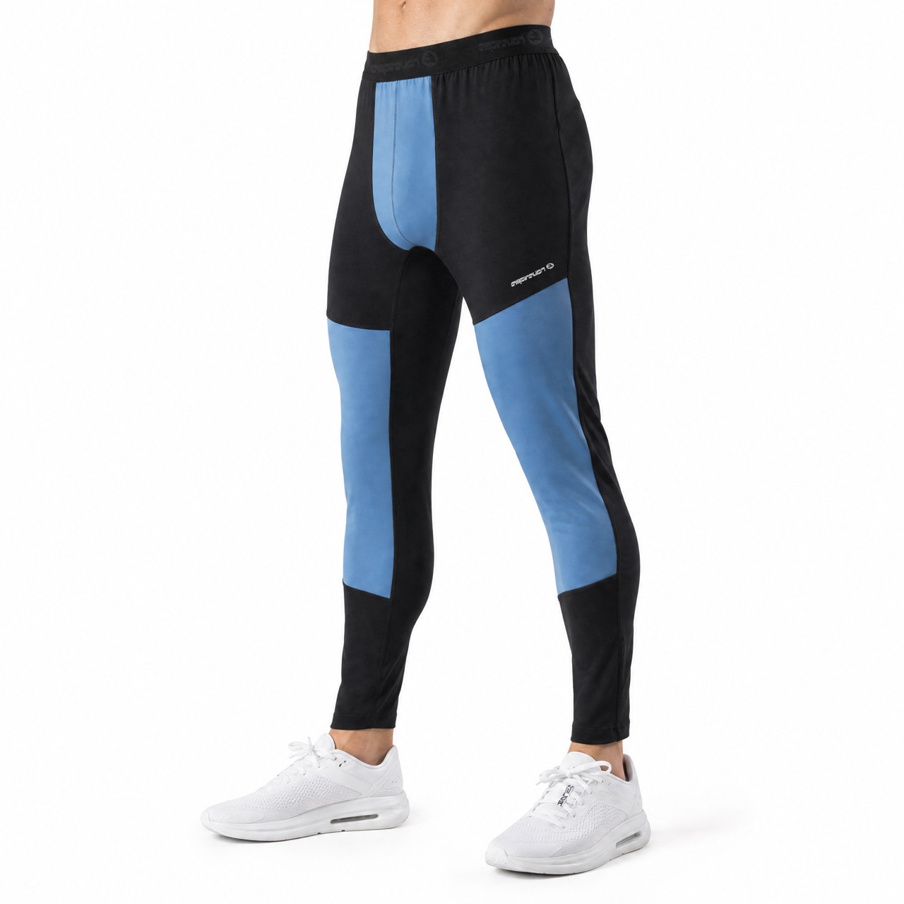 Legging d'entraînement de course avec panneaux de protection contre le vent pour hommes