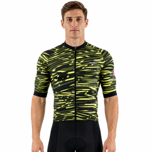 Maillot de cyclisme de poids moyen à manches courtes et impression numérique