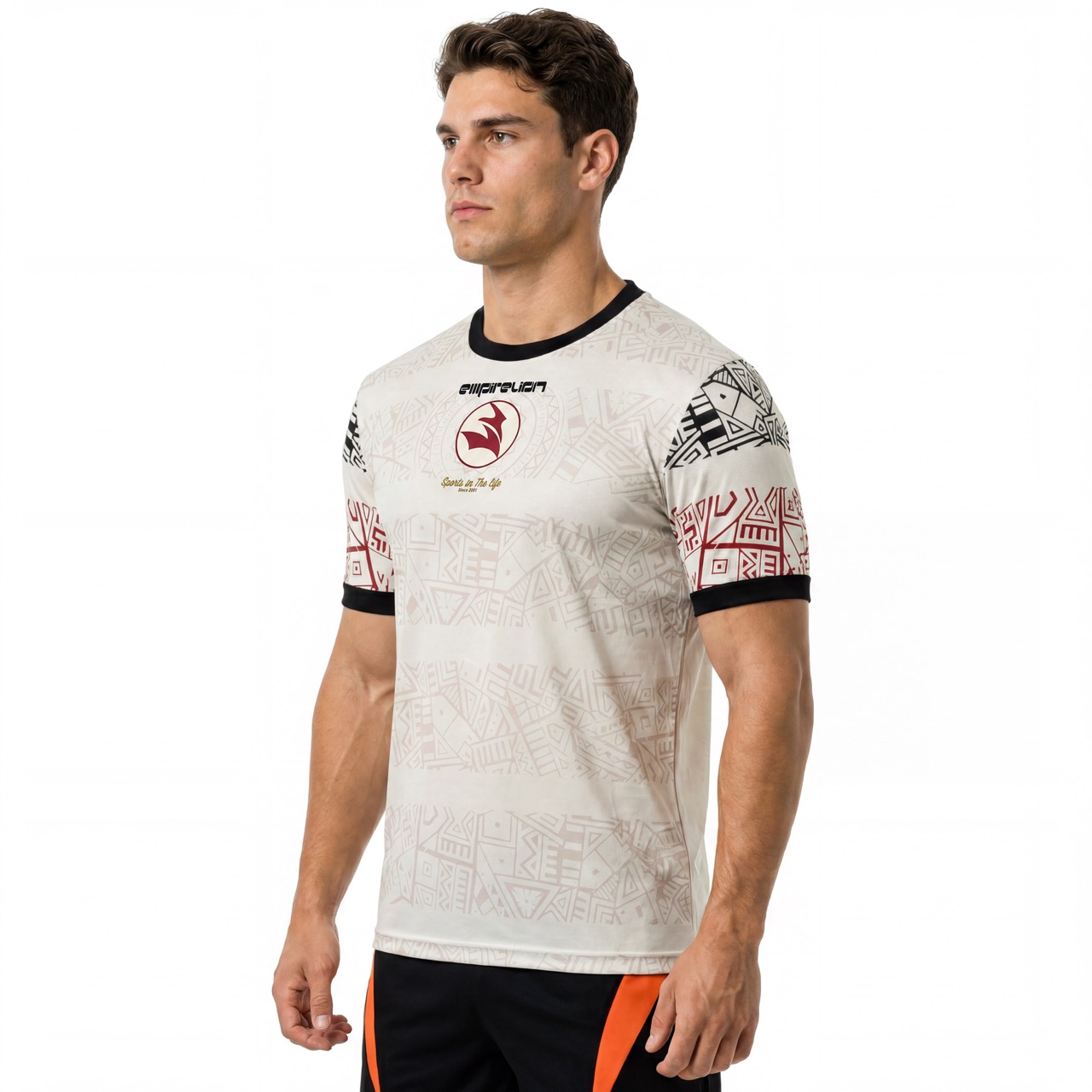 T-shirt de sport à imprimé complet pour hommes
