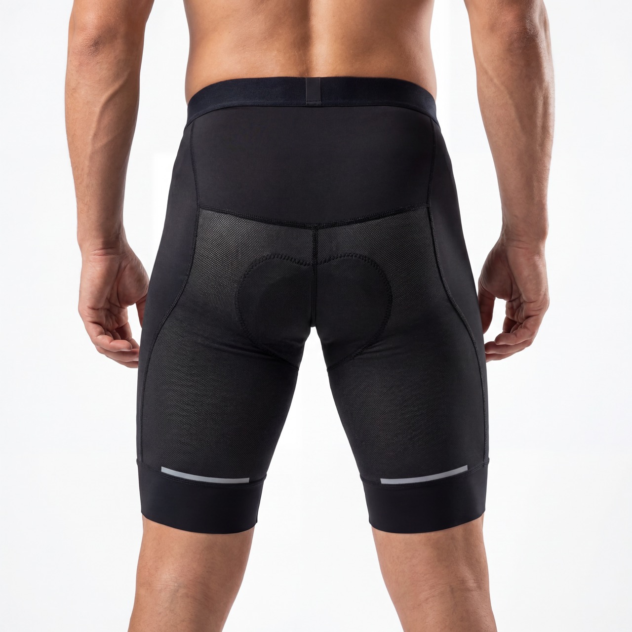 Short de cyclisme à panneau en maille pour hommes