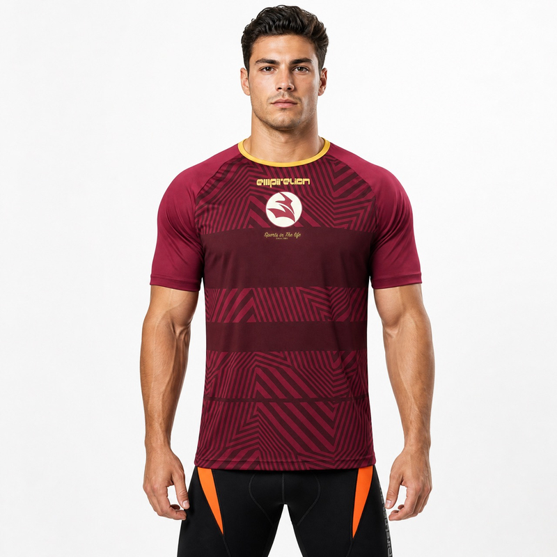 T-shirt avec logo de maillot de football imprimé pour hommes