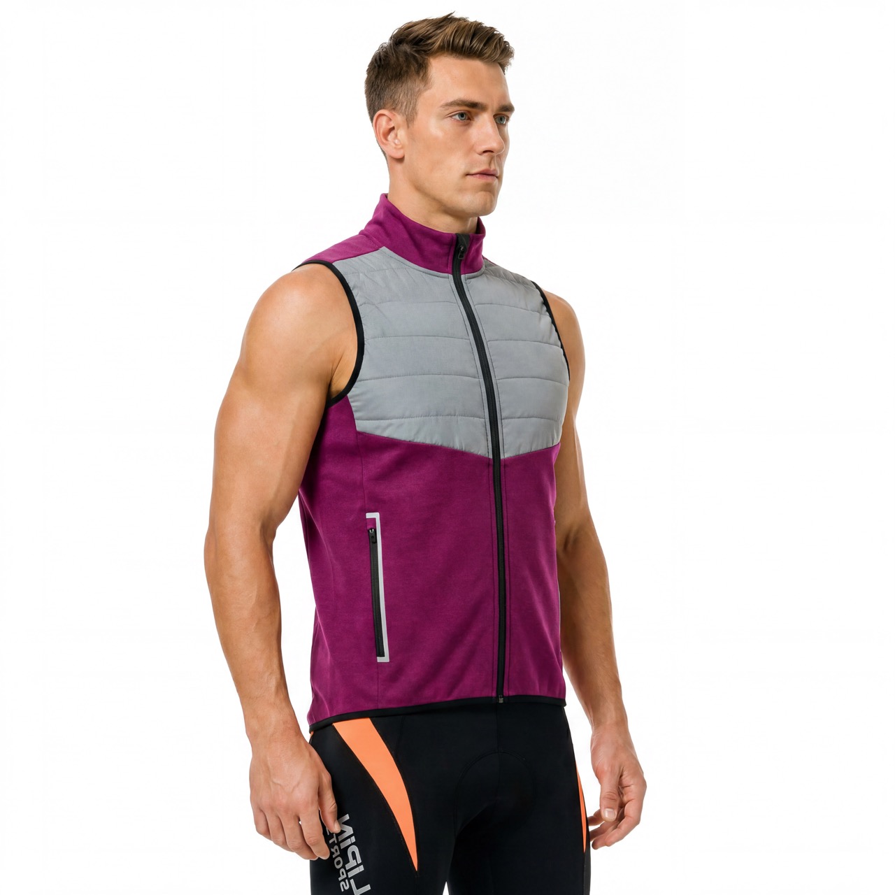 Gilet thermique matelassé réfléchissant Alpine pour hommes