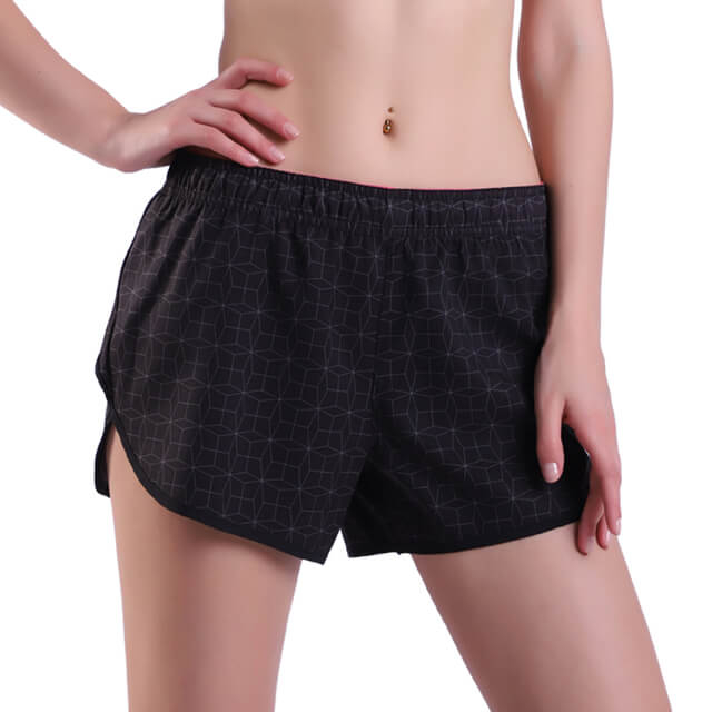 Entraînement sportif pour femmes sportives à séchage rapide short de course avec poche zip