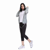 Femmes Panneau en relief Réflexion Running Capri Legging