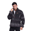 Allover Imprimer des hommes plus doux Sherpa Vestes en polaire Hiver Top lourd