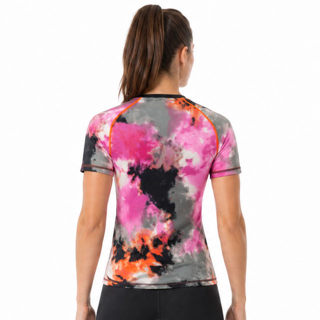 VMTR T-shirt à manches courtes et col rond pour femme