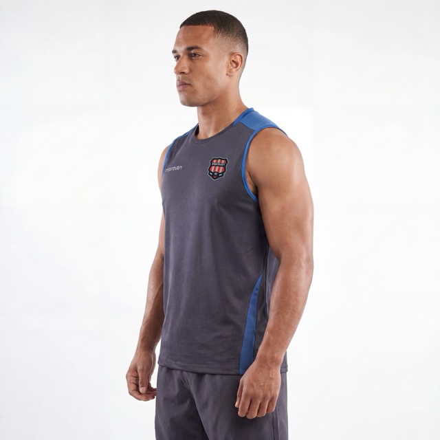 Gilet avec logo de l'équipe de football à blocs de couleurs pour hommes