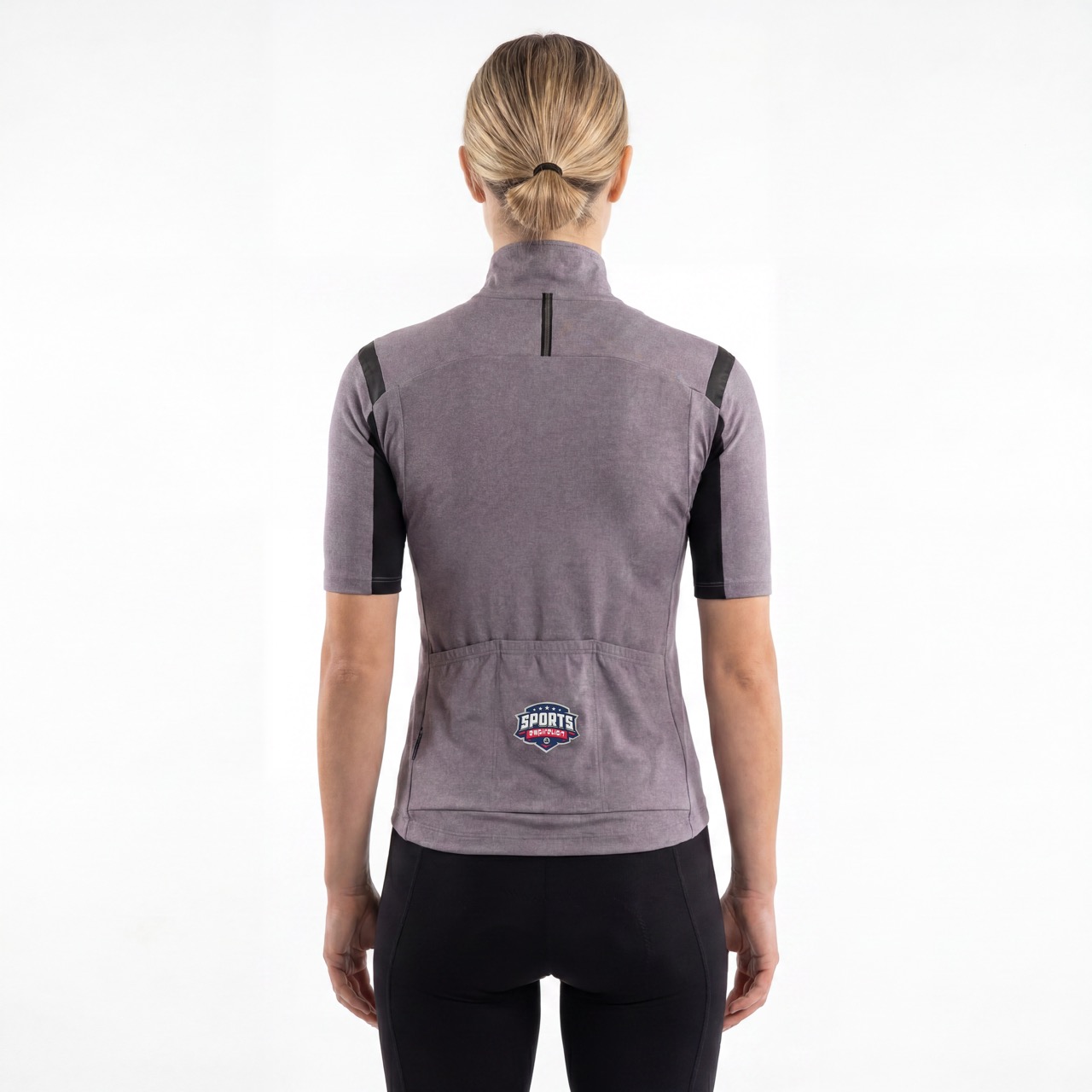 Maillot de cyclisme à manches courtes et bordure scellée pour femme