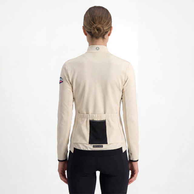 Veste de cyclisme avec poche et bordure en maille pour femme