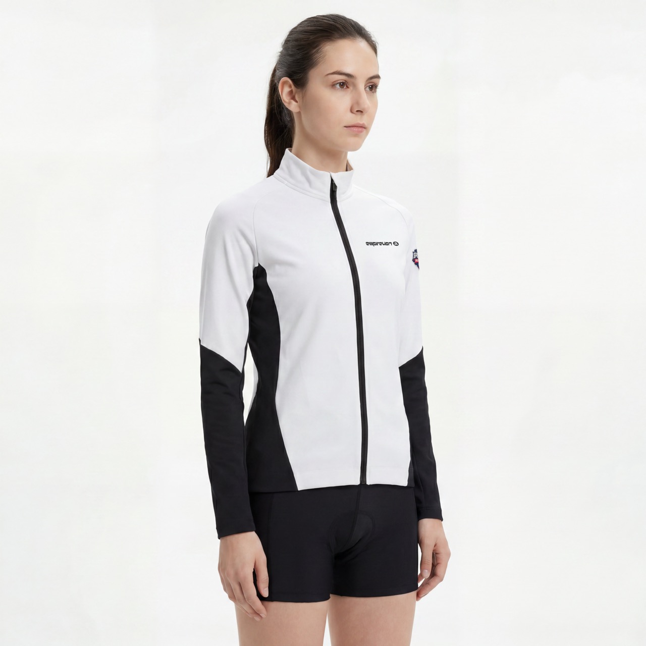 Veste de sport à bordure réfléchissante avec blocs de couleurs pour femmes