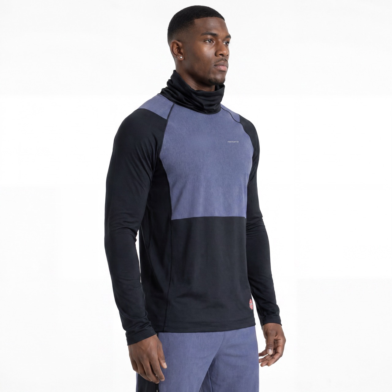 Haut de base coupe-vent à col bénitier pour homme