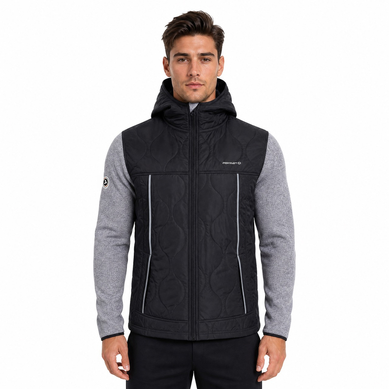 Veste lourde matelassée coupe-vent pour homme, chaude, pour l'hiver, la randonnée et l'extérieur