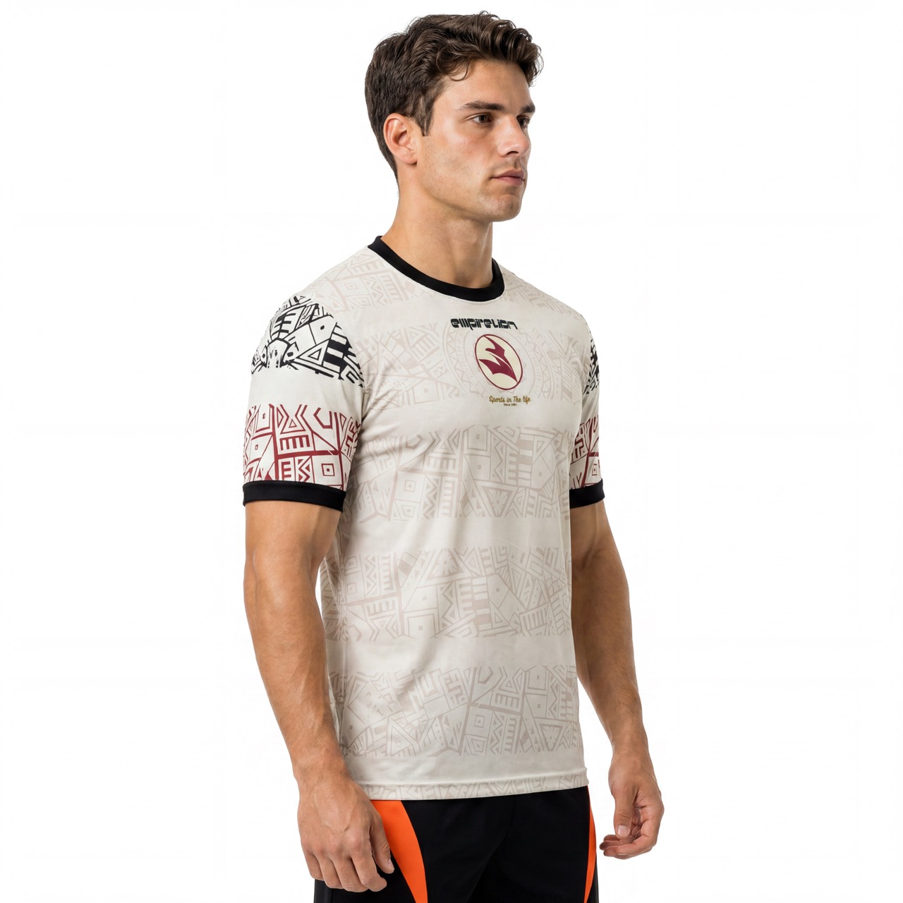 T-shirt de sport à imprimé complet pour hommes