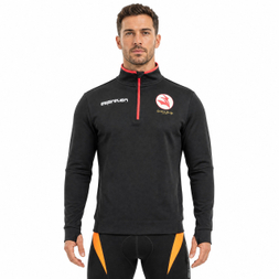 Hauts de sport à demi-zip et passepoil pour hommes