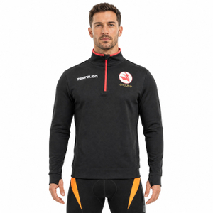 Hauts de sport à demi-zip et passepoil pour hommes