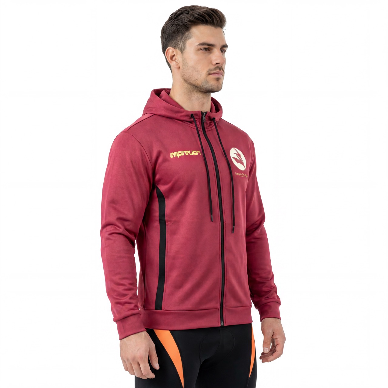 Sweat à capuche de sport surdimensionné avec logo imprimé pour homme 
