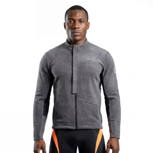 Veste de cyclisme d'hiver en polaire épaisse pour hommes