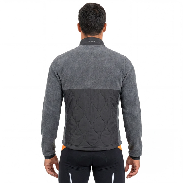 Veste de cyclisme en polaire chaude avec panneaux rembourrés pour hommes