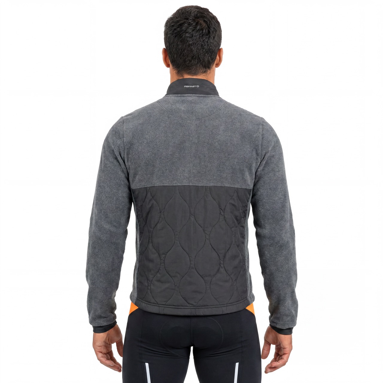 Veste de cyclisme en polaire chaude avec panneaux rembourrés pour hommes