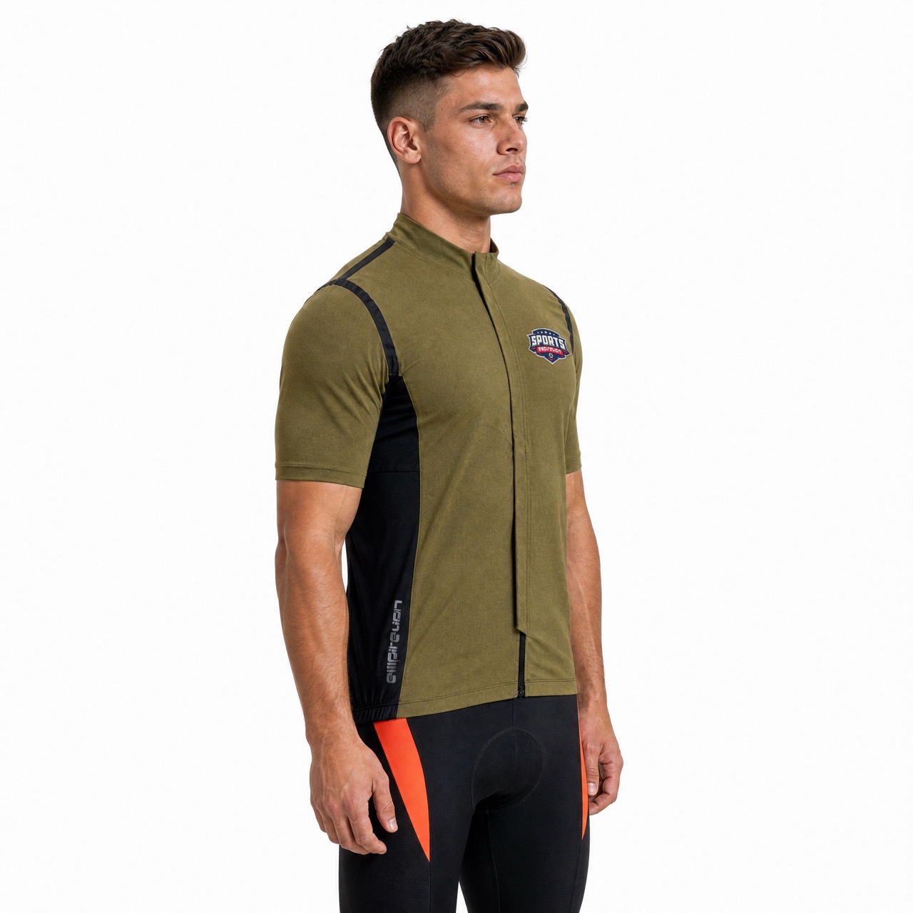 Maillot de cyclisme à bordures réfléchissantes pour hommes
