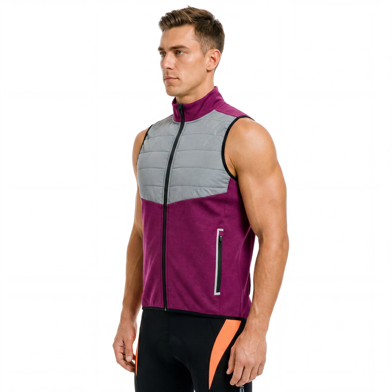 Gilet thermique matelassé réfléchissant Alpine pour hommes