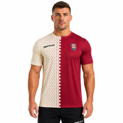 T-shirt décontracté de sport à imprimé intégral pour hommes