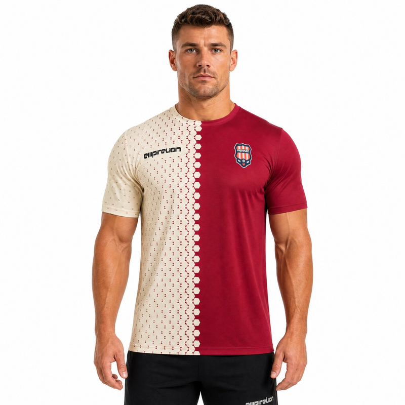T-shirt décontracté de sport à imprimé intégral pour hommes