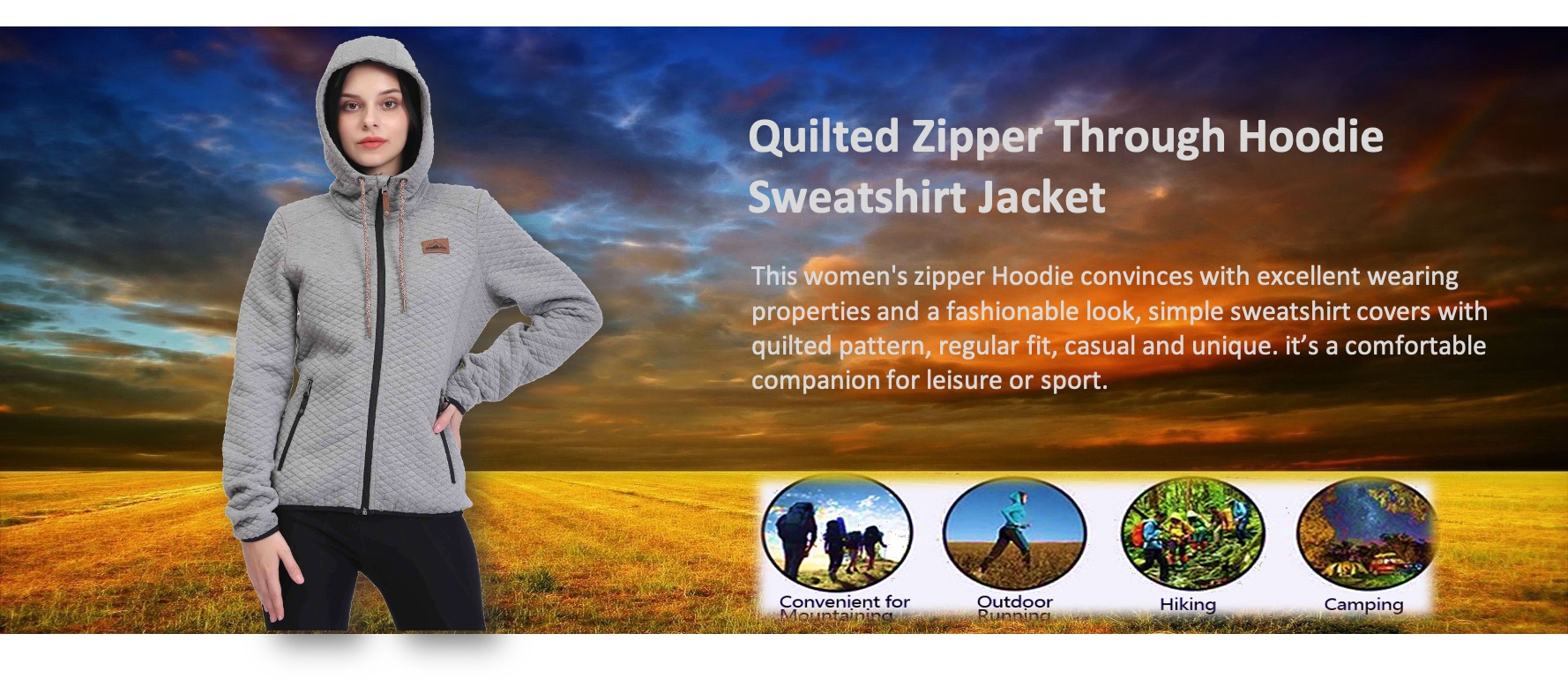 Hoodie zip de courtepointe