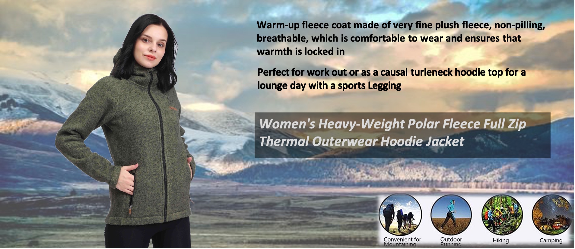 Sweat &agrave; capuche polaire lourd polaire