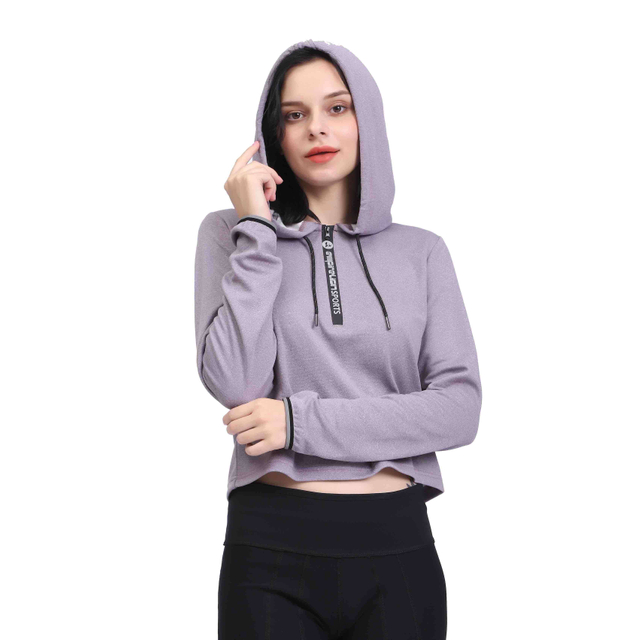 Sweat-shirt à capuche à manches longues pour femmes