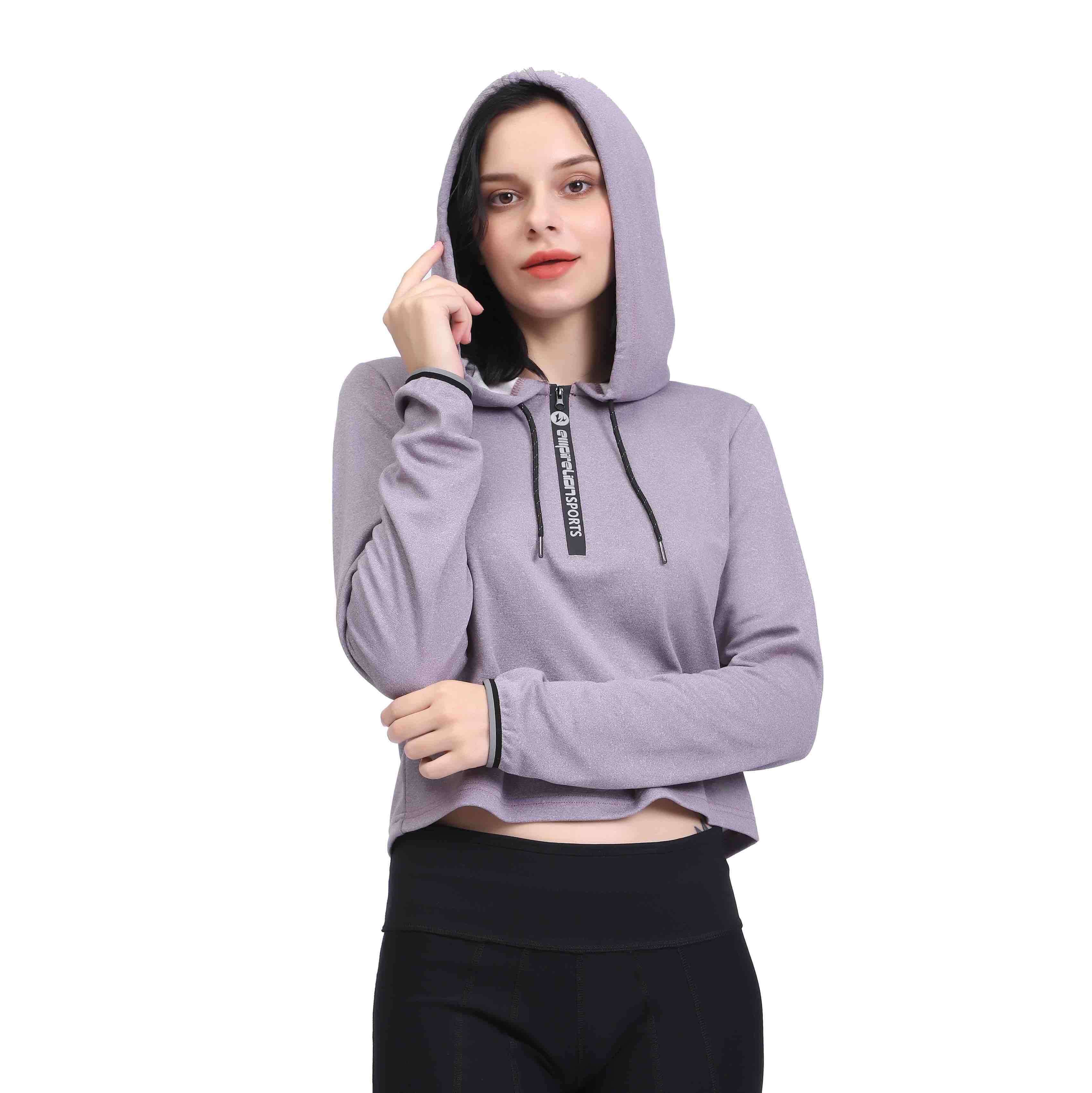 Sweat-shirt à capuche à manches longues pour femmes