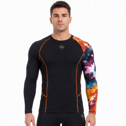 VMTR Hauts à manches longues à blocs de couleurs pour hommes