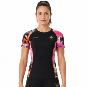 VMTR T-shirt à manches courtes et col rond pour femme