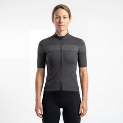 Maillot de cyclisme à manches courtes à imprimé réfléchissant pour femme