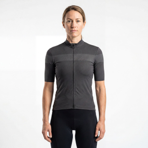 Maillot de cyclisme à manches courtes à imprimé réfléchissant pour femme
