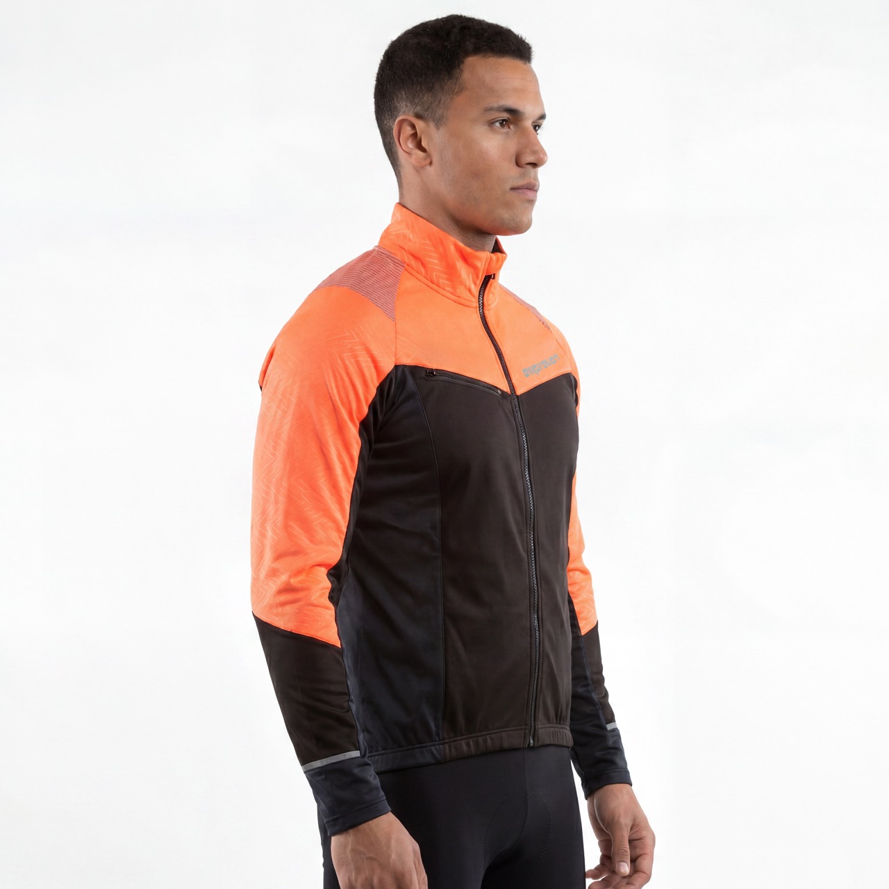 Veste de cyclisme à coque souple et coupe-vent collée