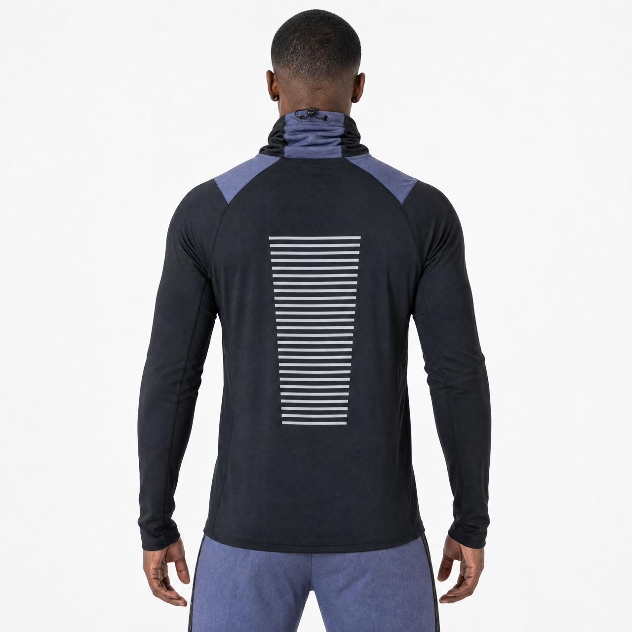 Haut de base coupe-vent à col bénitier pour homme